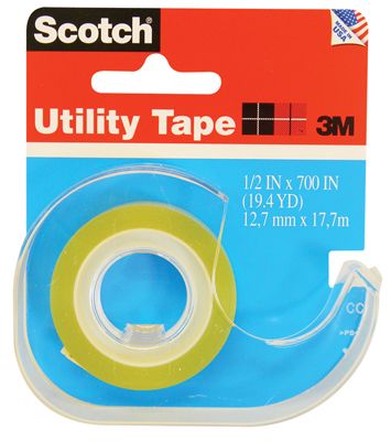 144 Pieces of 3m Scotch Utility Tape .5 X 700 Inch