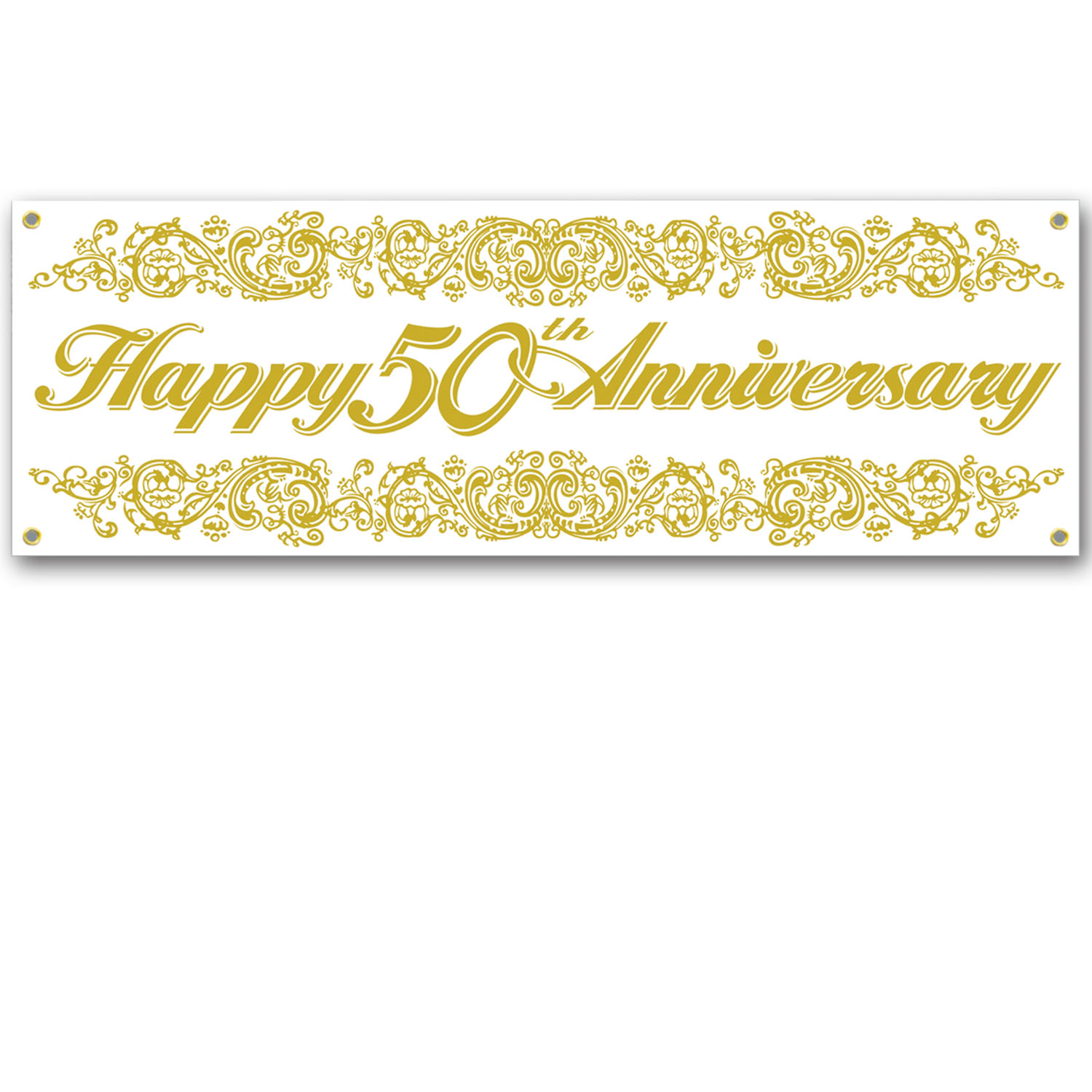 12 Pieces of  50th  Anniversary Sign Banner