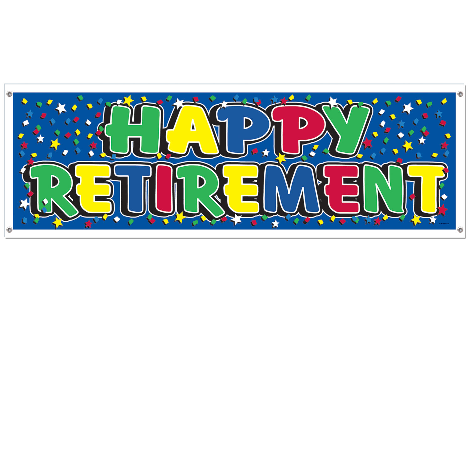 12 Pieces of Happy Retirement Sign Banner