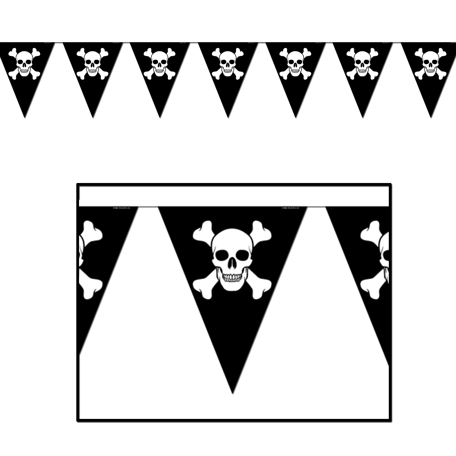 Флажки гирлянда Пиратская вечеринка