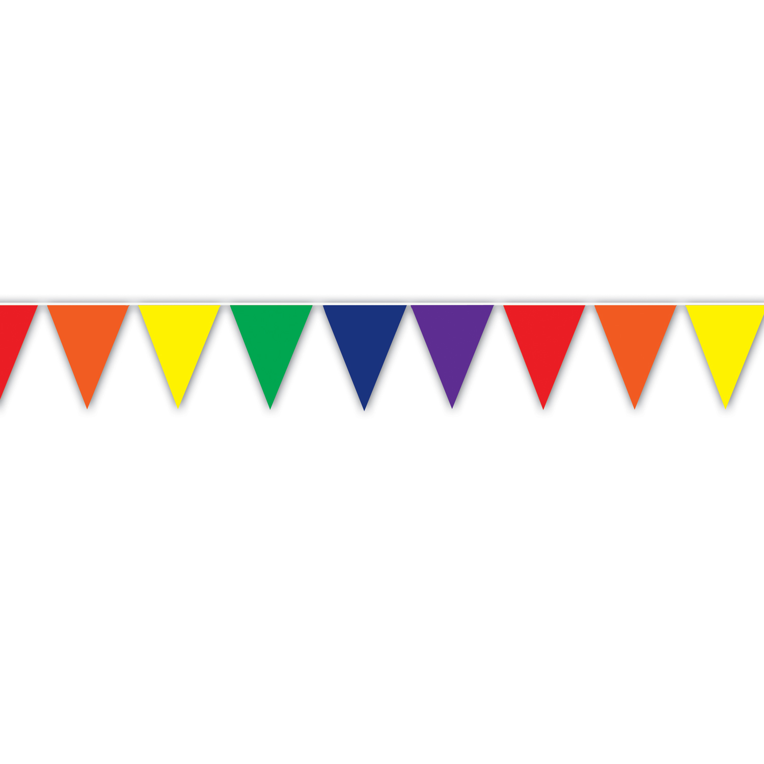 12 Pieces of Rainbow Pennant Banner AlL-Weather; 12 Pennants/string. 