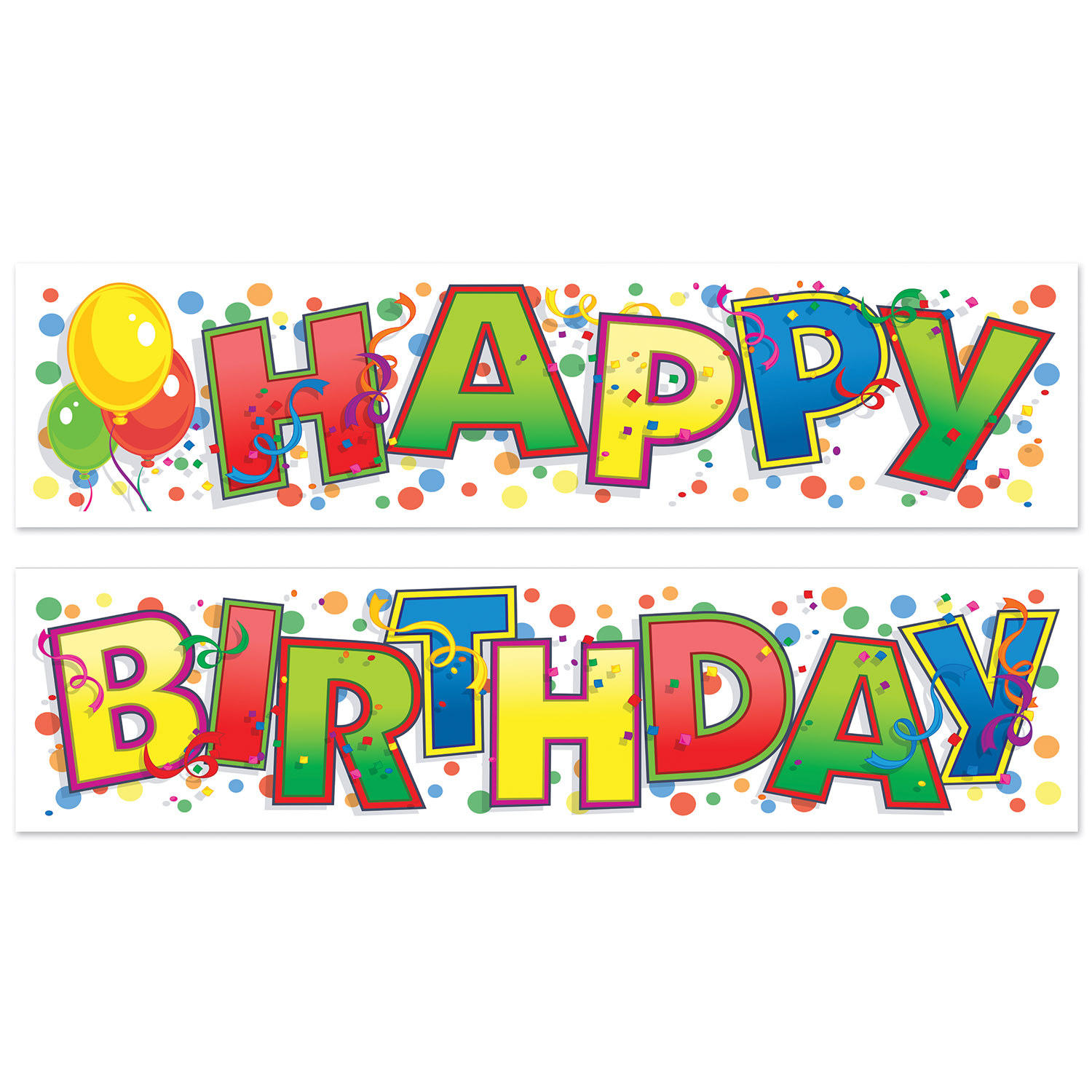 12 Pieces of Happy Birthday Banner