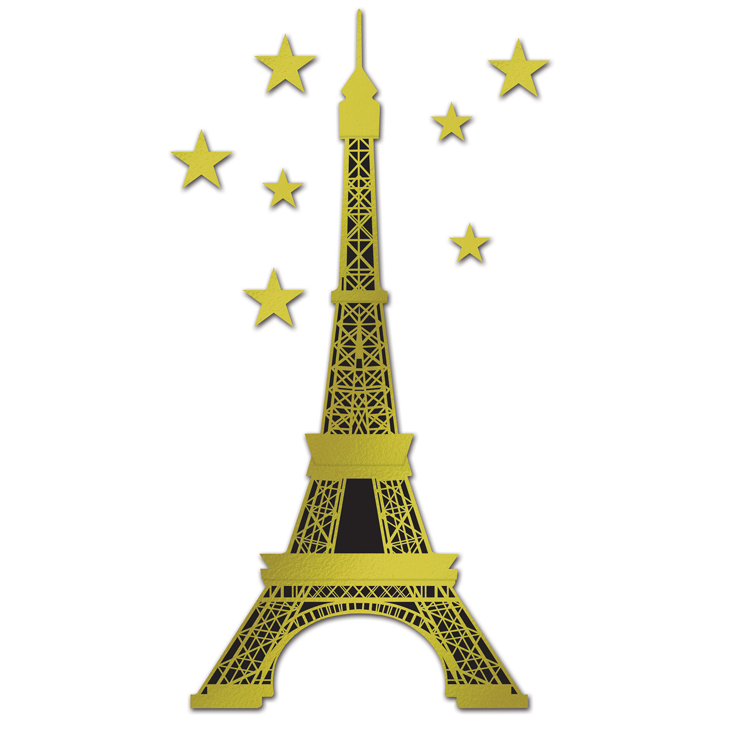 12 Pieces of Jointed Foil Eiffel Tower Foil/prtd 1 Side