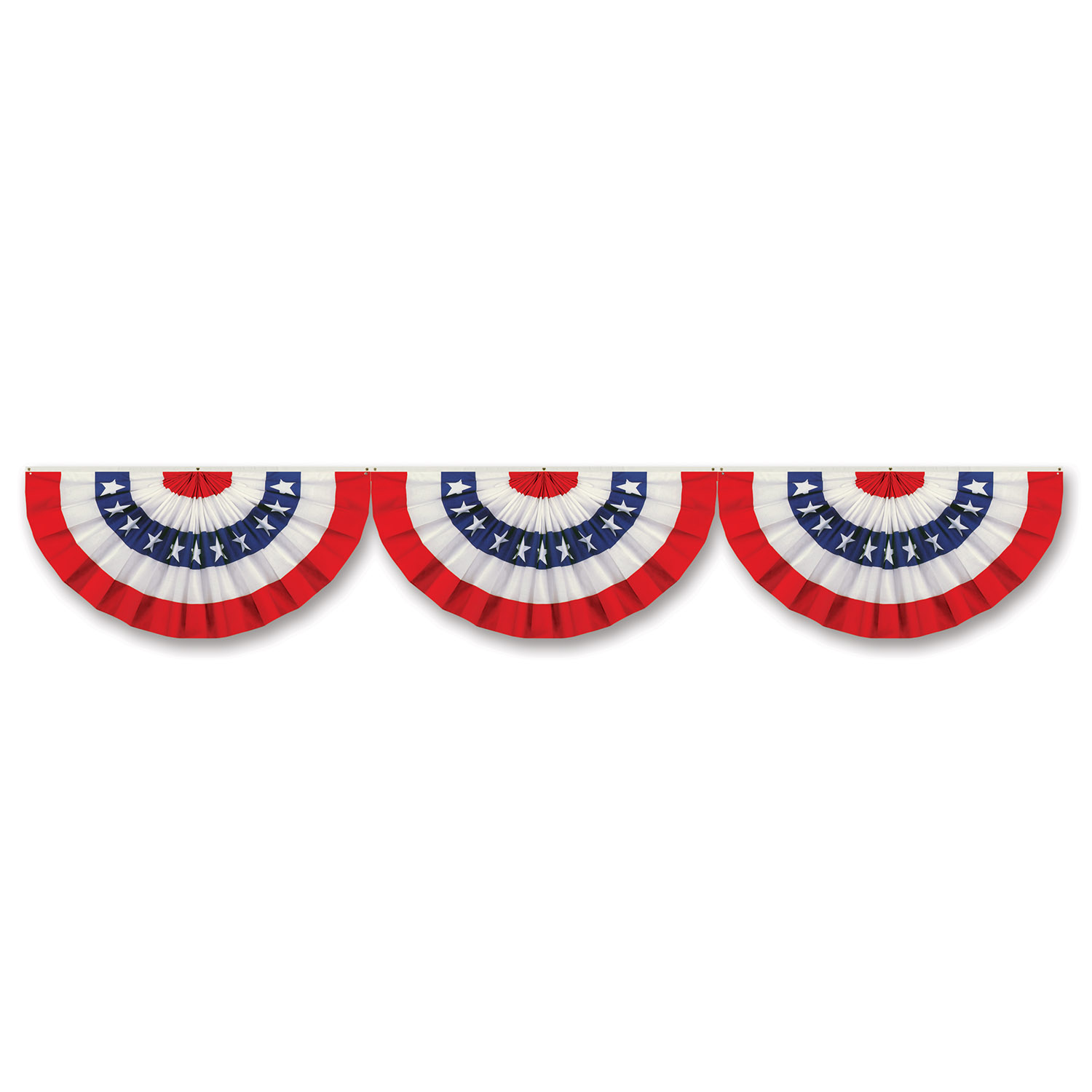 12 pieces of Jointed Patriotic Bunting Cutout Stars & Stripes Design; Prtd 2 Sides