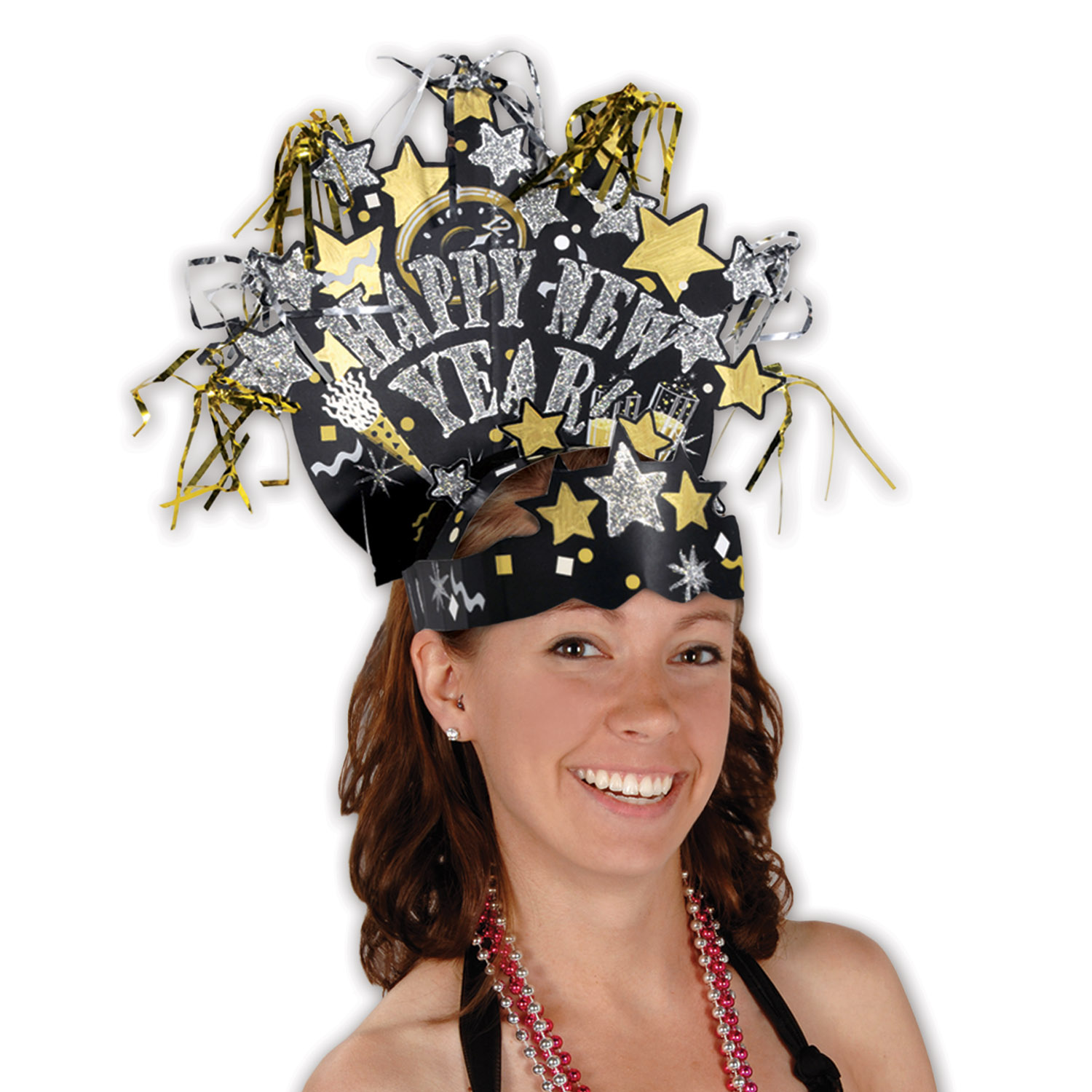 12 Pieces of Glittered New Year Headdress