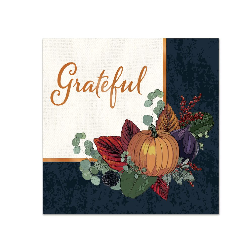 12 Pieces of Fall Thanksgiving Beverage Napkins