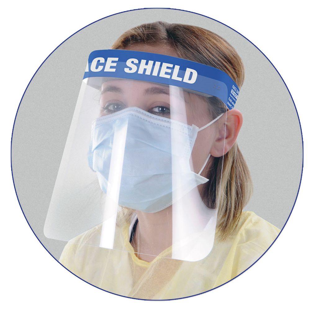50 pieces of Deluxe Face Shield - Stitched