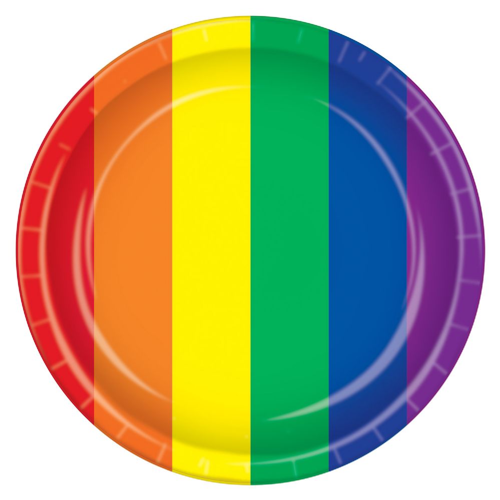 12 Pieces of Rainbow Plates