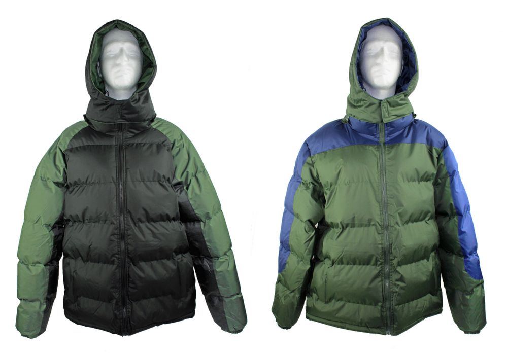12 Pieces of Men's Winter Bubble Ski Jackets W/ Detachable Hood - Choose Your Color(s)