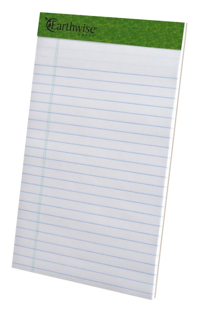 12 Units of Tops Earthwise Recycled Writing Pad, Narrow Ruled, 5" X 8", White Note Books