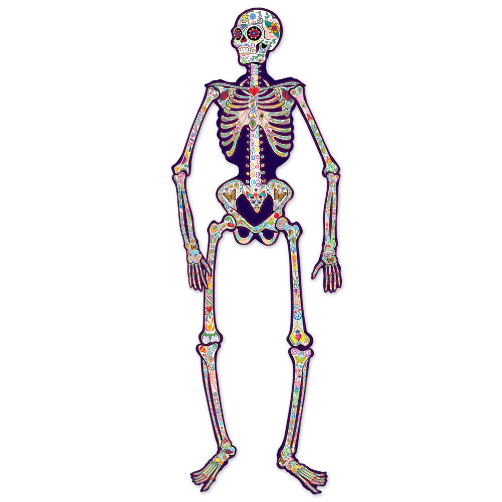 12 Pieces of Jointed Day Of The Dead Skeleton
