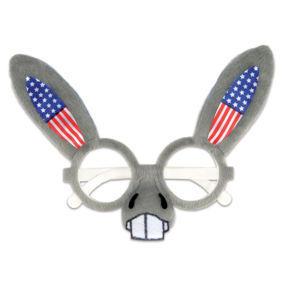 12 Pieces of Patriotic Donkey Glasses