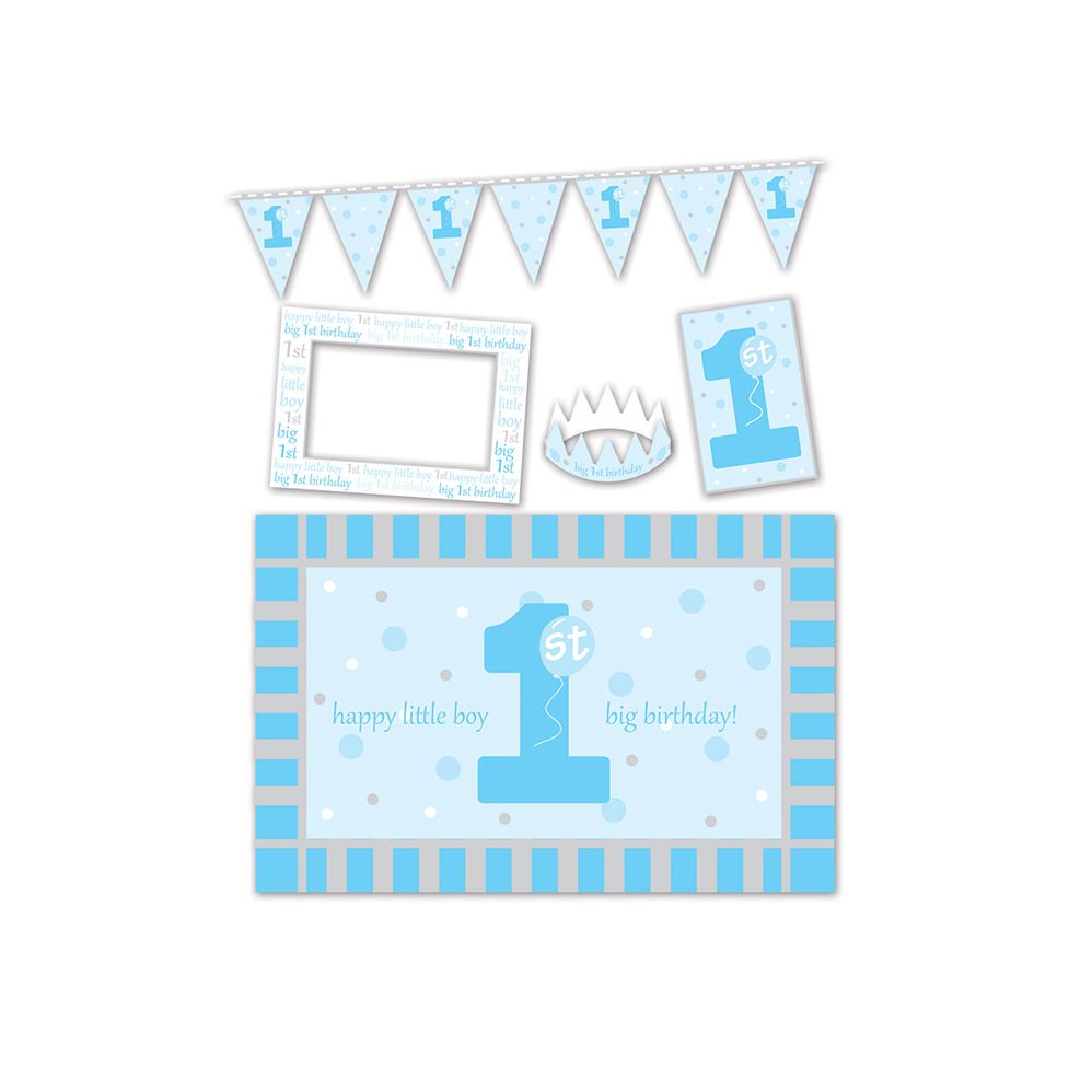6 Pieces of  1st  Birthday High Chair Decorating Kit