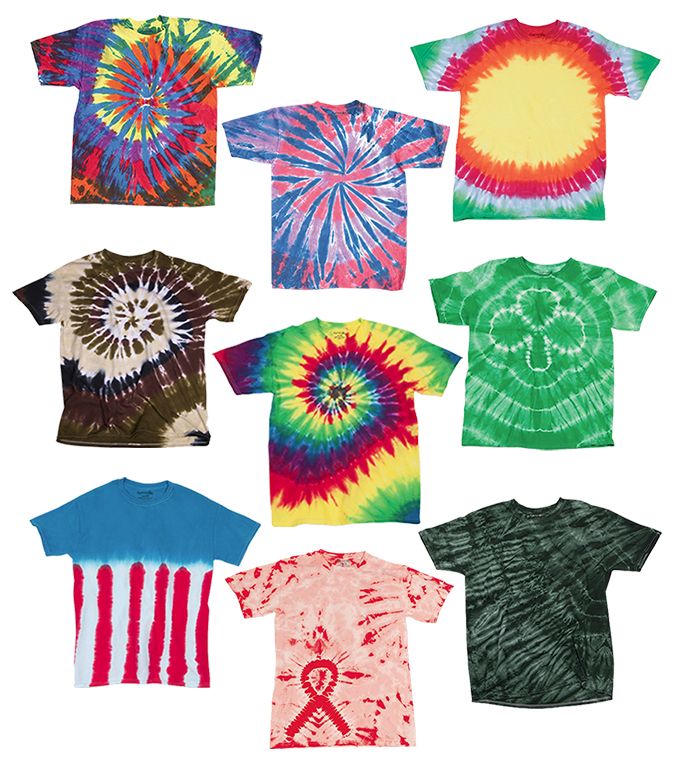 36 Bulk Adult TiE-Dye T-Shirts In Assorted Colors Size Medium