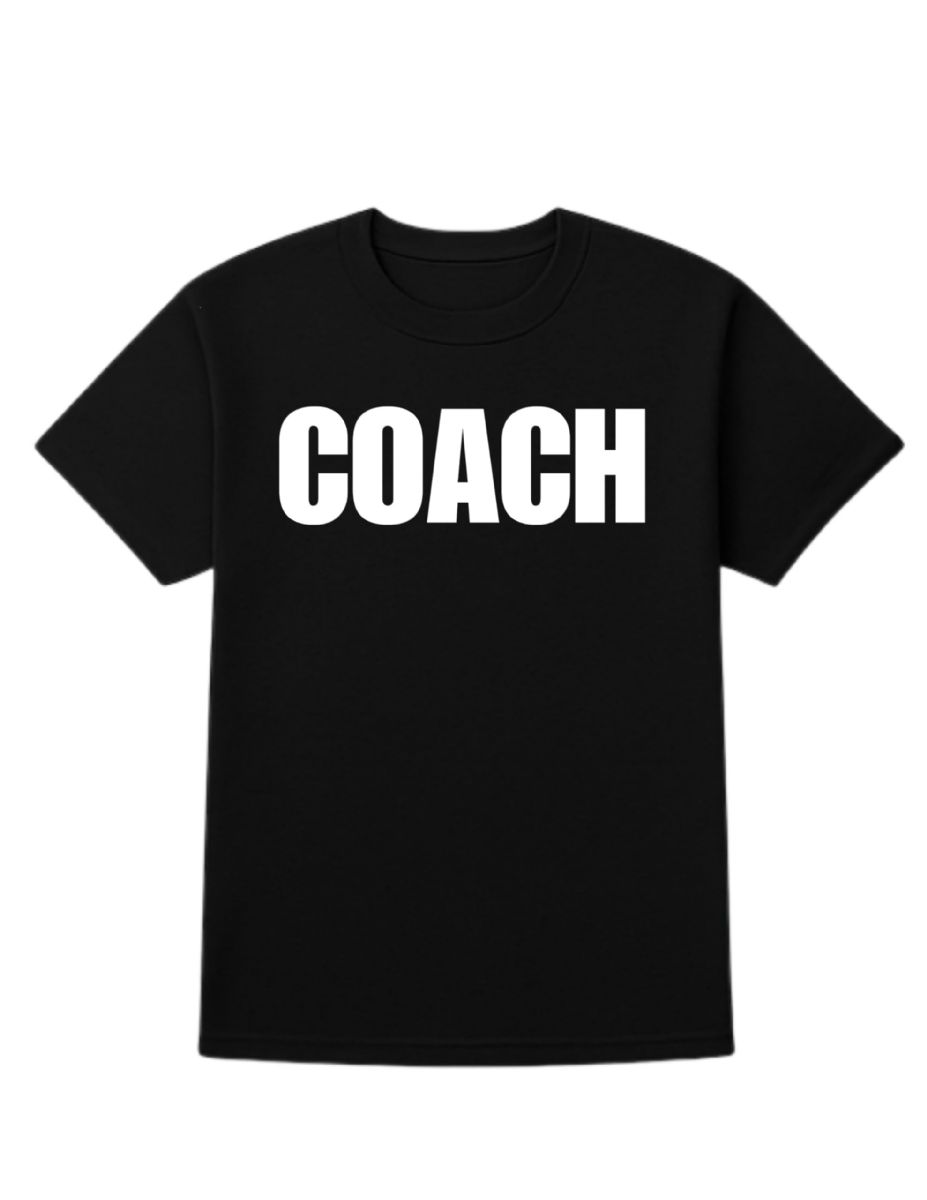 48 Wholesale Black Coach T-Shirt Size S, Cotton Blend Printed In Usa For Sports & Team Leaders