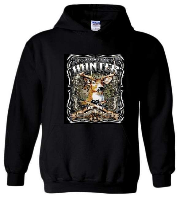 6 Wholesale Black Color Hoody American Hunter Plus Size