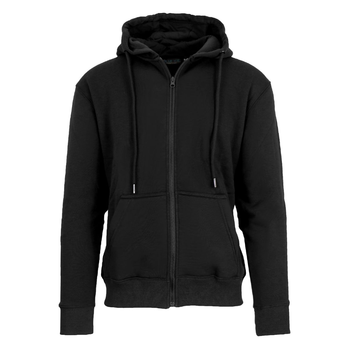 24 Pieces Black Zip Up Hoodies In Size 2xl Mens Sweat Shirt