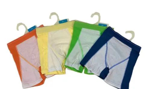 96 Pieces Boy's 2 Tone Boxer Shorts With Hanger Size M - Boys Underwear