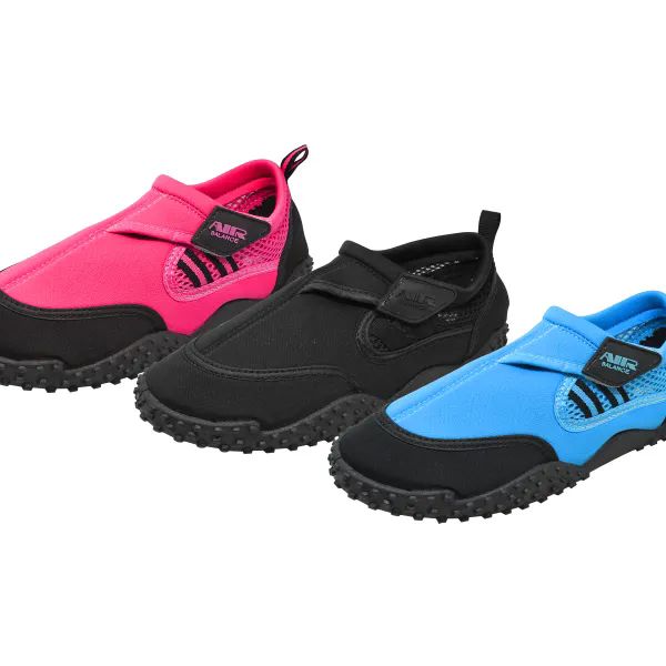 36 Wholesale Girls Quick Dry Flexible Water Skin Shoes Aqua Socks