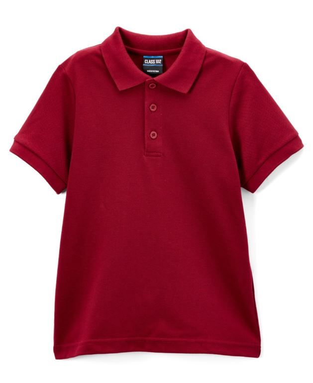 Burgundy polo uniform shirt shop