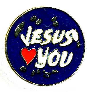 96 Pieces of Brass Hat Pin, "jesus (loves) You