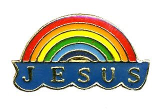 96 Pieces of Brass Hat Pin, "jesus" Rainbow