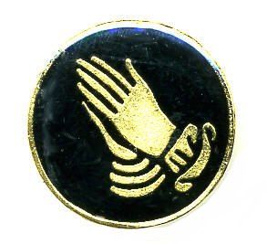 96 Pieces of Brass Hat Pin, Praying Hands,