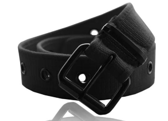 24 Pieces of Canvas Belt With 1 Hole Color Black