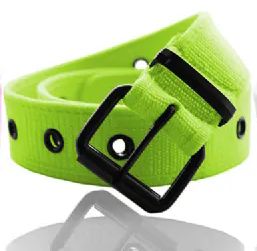 24 Pieces of Canvas Belt With 1 Hole Color Lime