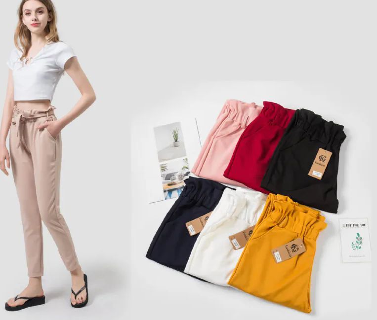 24 Pieces of Womens Capri Length Acrylic Material Pants Size xl
