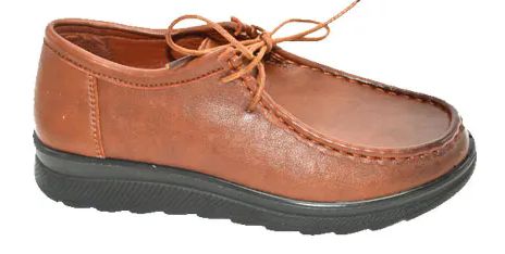 24 Bulk Comfort Work Shoes Lace Up Nurse Hotel Restaurant Walking Slip Resistant Color Brown Size 5-11