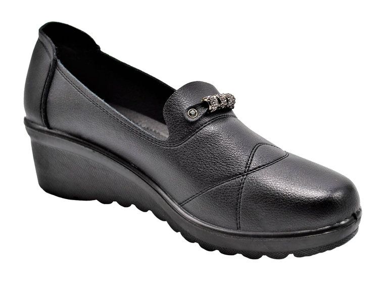 18 Wholesale Comfortable Womens Shoes Work, Walking Non - Slip Color Black Size 7-11