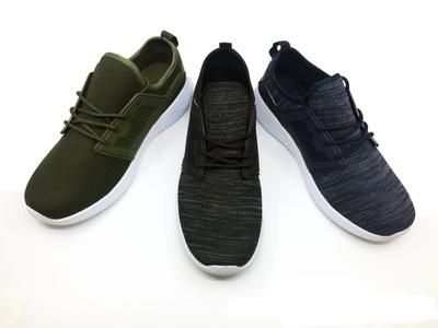 12 Wholesale Contemporary Men's Breathable Sneakers With Laces In Olive
