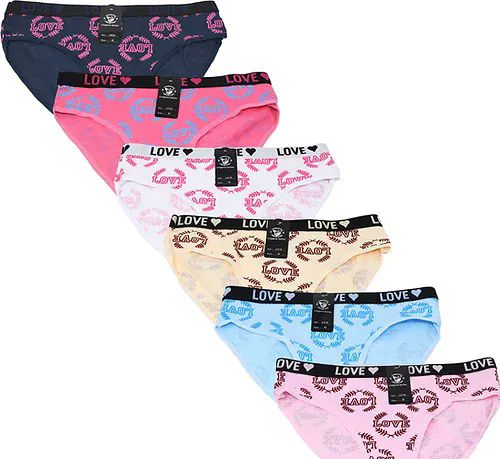 48 Wholesale Women Cotton Panties Graphic Print Size xl - at