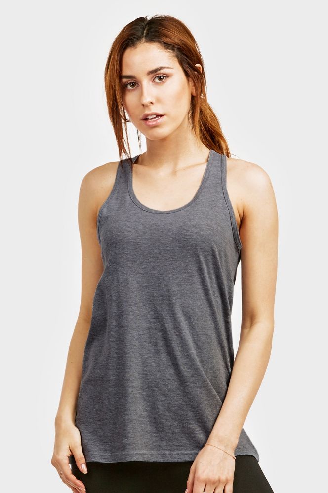 72 Wholesale Cottonbell Ladies Loose Fit Jersey Tank Top In Charcoal Grey Size Medium