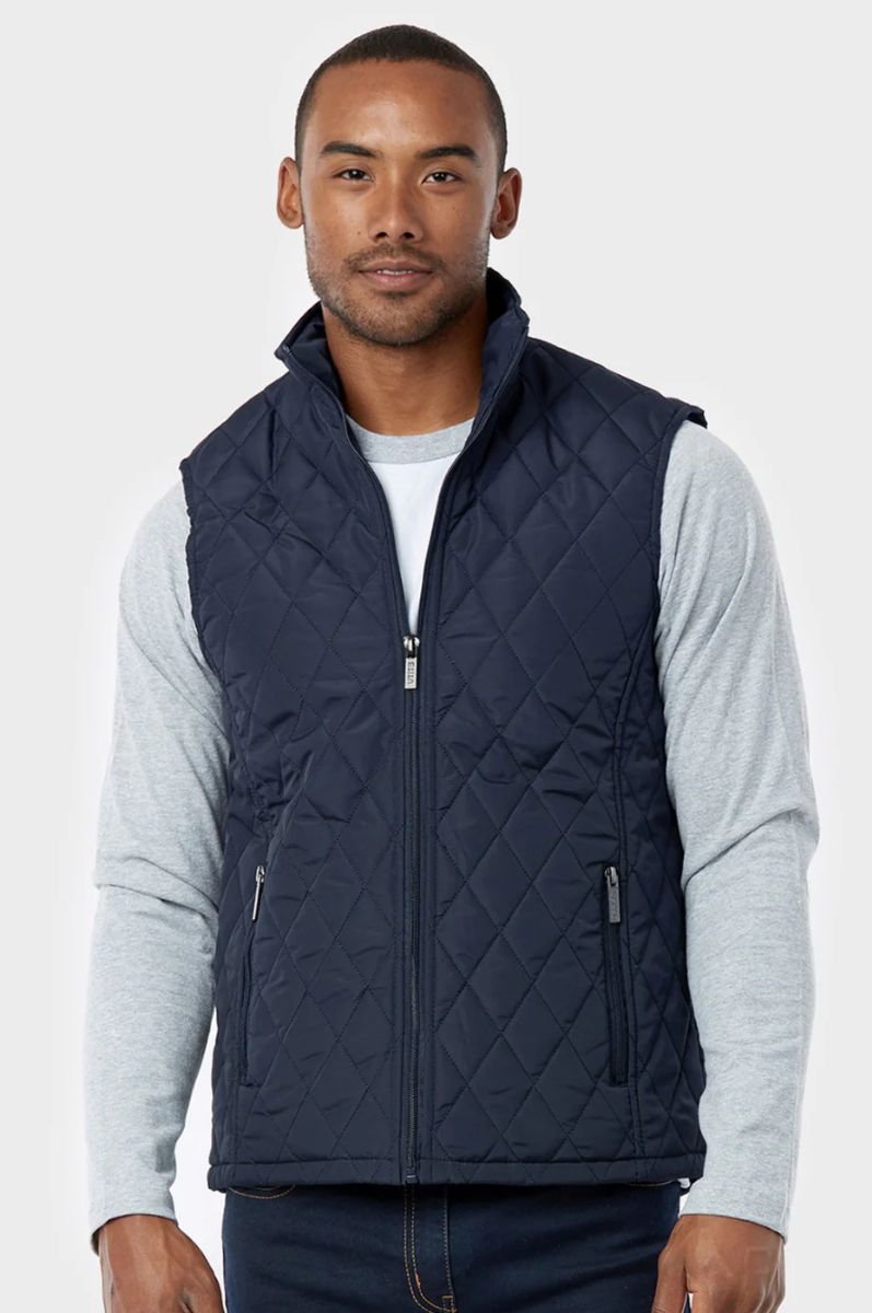 12 Wholesale Et|tu Men's Diamond Quilted Puffer Vest