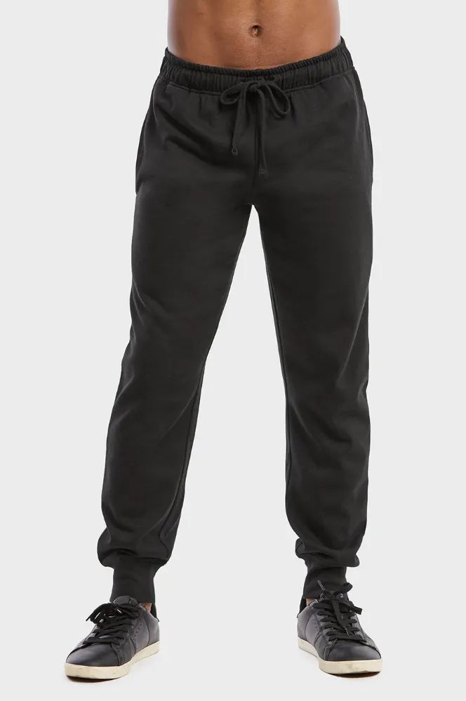 Men's Lightweight Fleece Sweatpants (2XL, Black) 