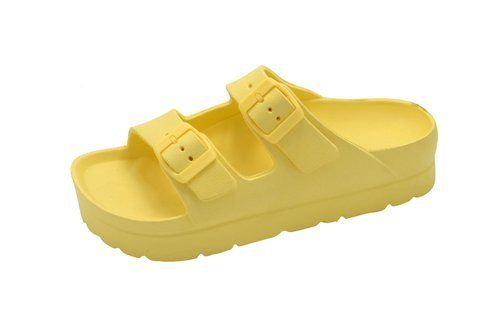 12 Wholesale Women Eva Slippers In Yellow Size 7-11
