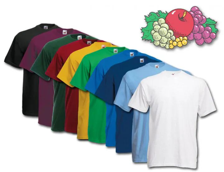 Fruit of the loom 2025 mens tshirts cotton polyester