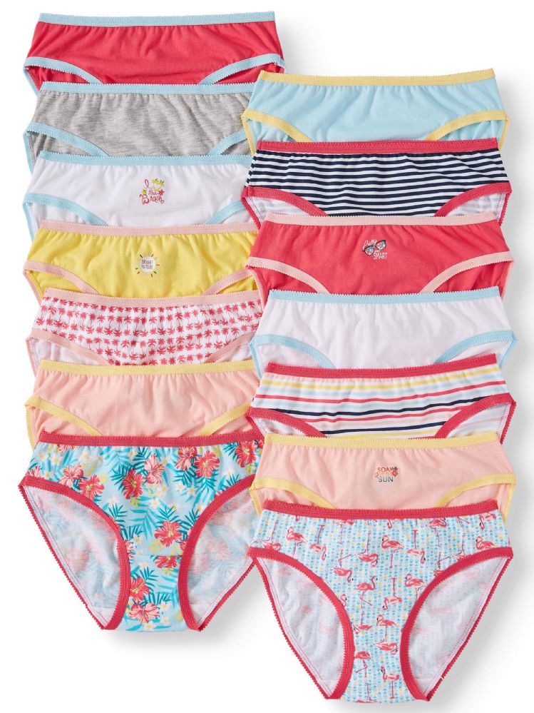 120 Wholesale Girls 100% Cotton Assorted Printed Underwear Size 16