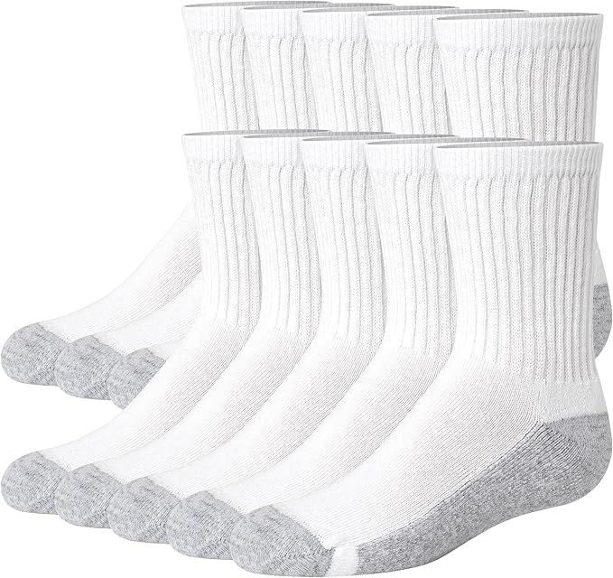 180 Pairs of Hanes Boys White Crew Socks Size 7-8.5