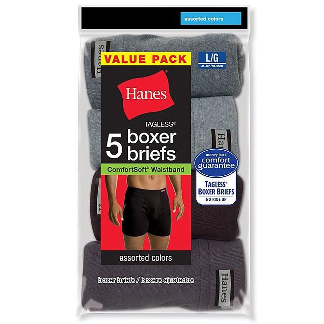 Hanes Mens Assorted Colors Boxer Brief Size M