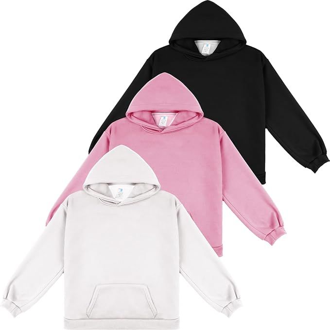 24 Wholesale Junior Girls Light Weight Assorted Colors Cotton Fleece Youth Hoodie Size M