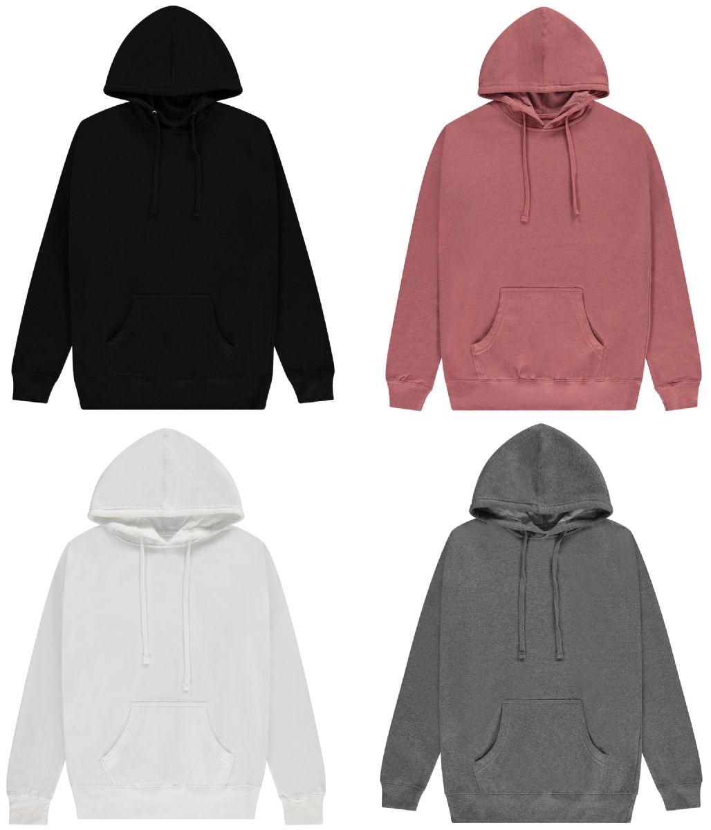 4 Pieces of Junior Light Weight Assorted Colors Cotton Fleece Youth Hoodie Size Large