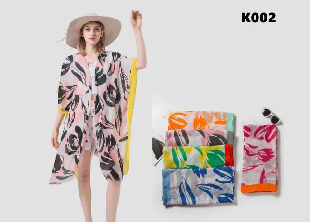 24 Wholesale Kimono Wrap Is Acrylic Color Orange End