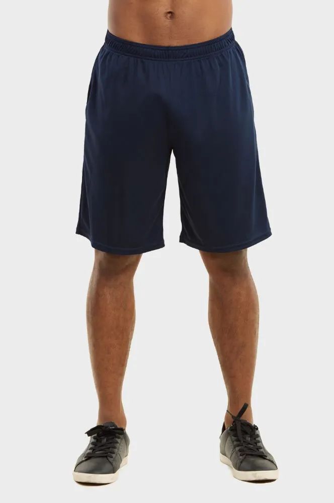 24 Wholesale Knocker Mens Athletic Shorts In Navy Size S