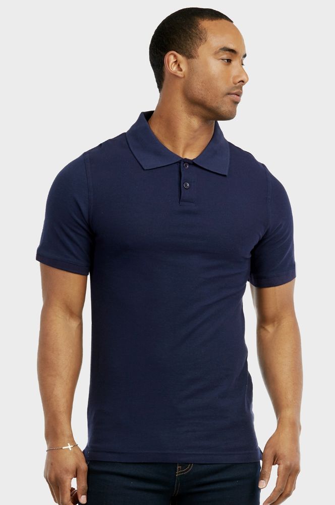 30 Pieces of Knocker Mens Slim Polo Shirt In Navy Size 3xl