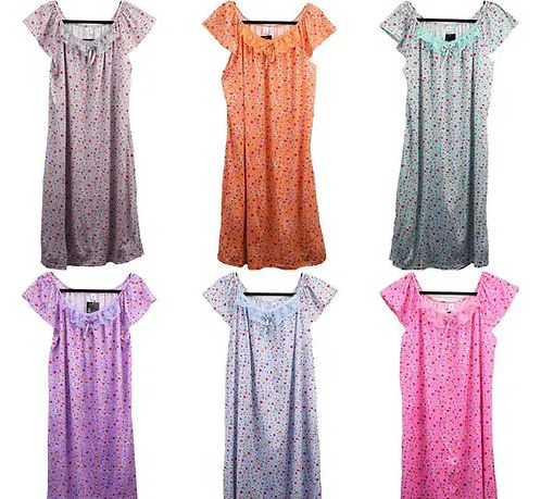 24 Wholesale Womens Lace Design Night Gown Size L