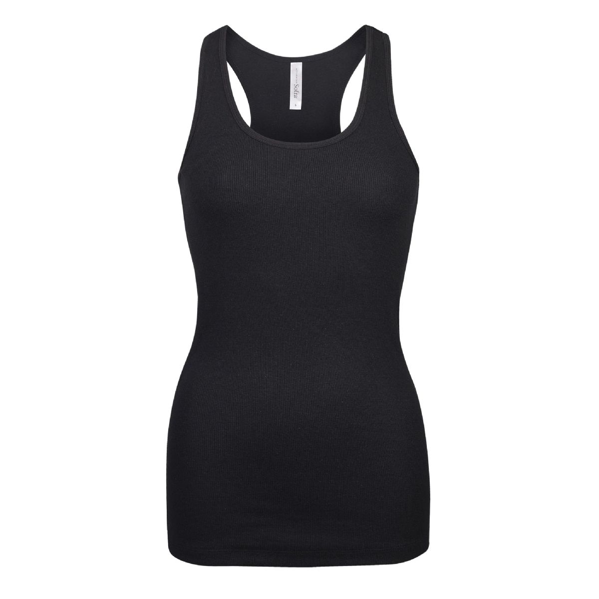 72 Pieces of Ladies Cotton Ribbed Knit Racerback Tank Top Black Medium