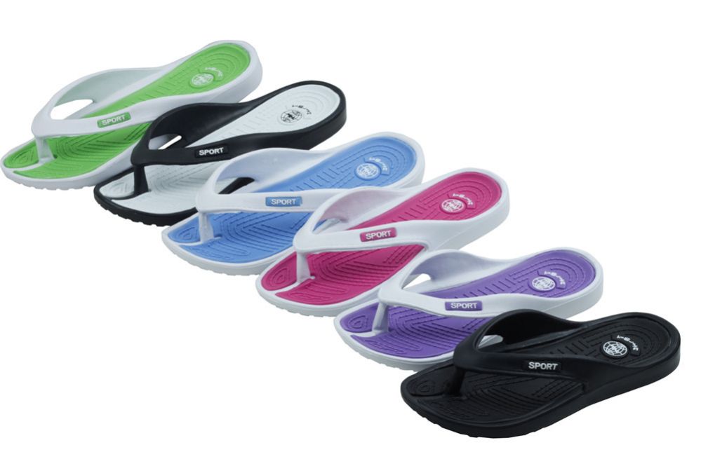 48 Pairs of Ladies Flip Flop Assorted Colors Size 6-11